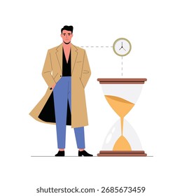 Time Management Flat Illustration  Eps 10 File