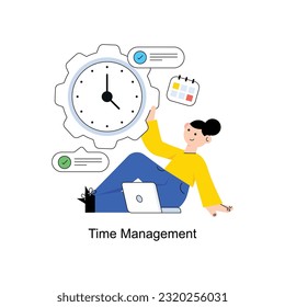 Time Management   Flat Style Design Vector illustration. Stock illustration