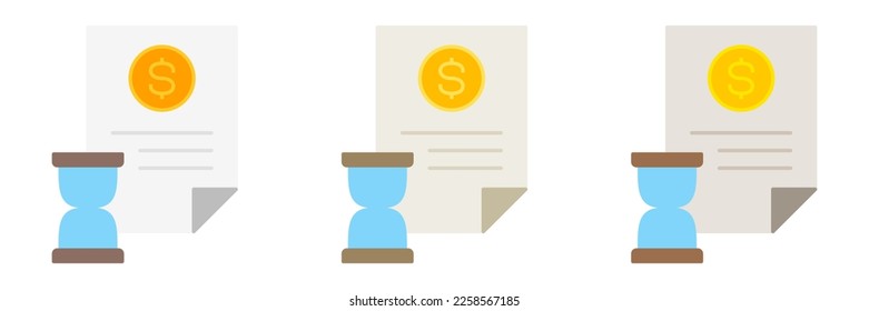 Time Management in flat style isolated