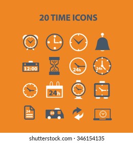 time management, freelance icons, signs vector concept set for infographics, mobile, website, application 