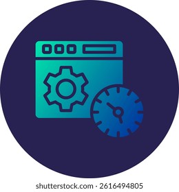 Time management Glyph Circle Gradient Icon