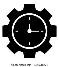 Time management glyph icon 