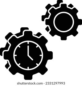 A time management glyph icon design