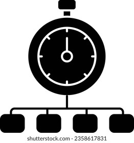estilo de diseño de iconos glifos de administración de tiempo