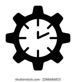 Time Management Glyph Icon Design For Personal And Commercial Use