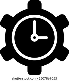 time management glyph icon illustration vector