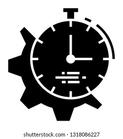 Time management glyph vector icon 