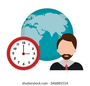 Time management graphic design, vector illustration eps10