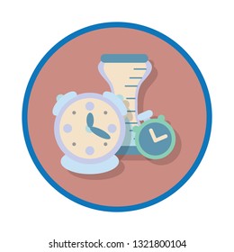 Time Management Icon. Business Concept. Flat Design. Isolated Illustration