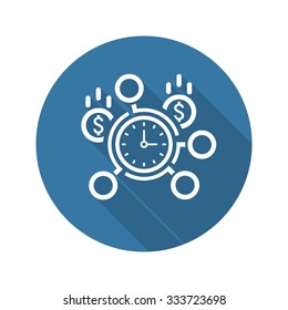 Time Management Icon. Business Concept. Flat Design. Isolated Illustration.