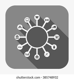Time Management Icon. Business Concept. Flat Design. Isolated Illustration