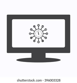 Time Management Icon. Business Concept. Flat Design. Isolated Illustration