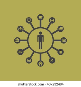 Time Management Icon. Business Concept. Flat Design. Isolated Illustration