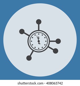 Time Management Icon. Business Concept. Flat Design. Isolated Illustration