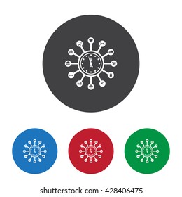 Time Management Icon. Business Concept. Flat Design. Isolated Illustration