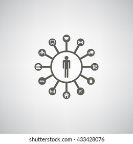 Time Management Icon. Business Concept. Flat Design. Isolated Illustration