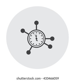 Time Management Icon. Business Concept. Flat Design. Isolated Illustration
