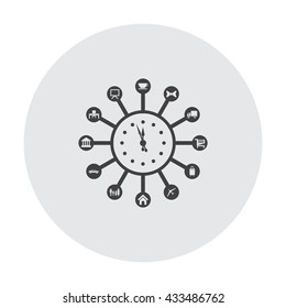 Time Management Icon. Business Concept. Flat Design. Isolated Illustration