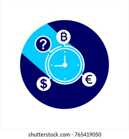 Time Management Icon. Business Concept. Flat Design. 