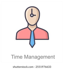 Conceito de gerenciamento de tempo e ícone de tempo