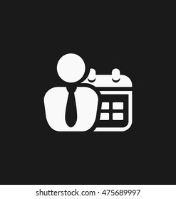 Time management icon. Deadline icon.