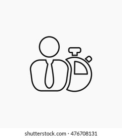 Time management icon. Deadline icon.
