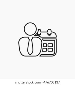 Time management icon. Deadline icon.