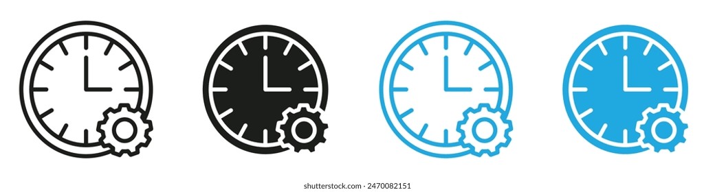 Time management icon depicting scheduling and productivity, perfect for time management tools, business planning, and personal organization