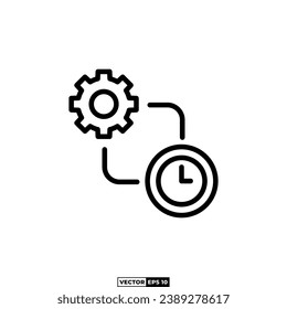 time management icon design inspiration vector template for interface, presentation, web, banner, infographic, etc