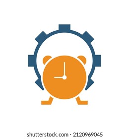 Diseño de icono de administración de tiempo aislado en fondo blanco