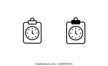 Diseño de icono de Time Management con ilustración de fondo blanco