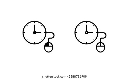 Diseño de icono de Time Management con ilustración de fondo blanco