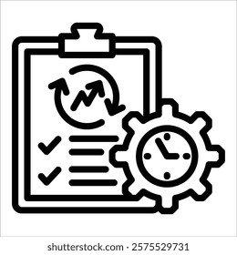 Time Management Icon Element For Design