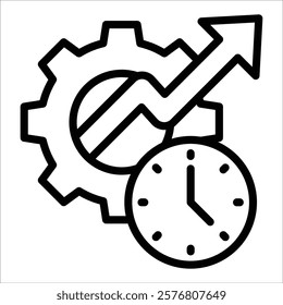 Time Management Icon Element For Design