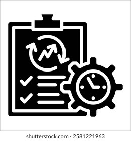 Time Management Icon Element For Design
