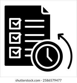 Time Management Icon Element For Design