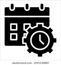 Time Management Icon Element For Design