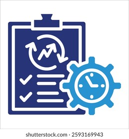 Time Management Icon Element For Design