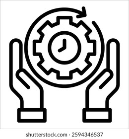 Time Management Icon Element For Design