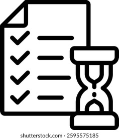 Time Management Icon Element For Design And Vector