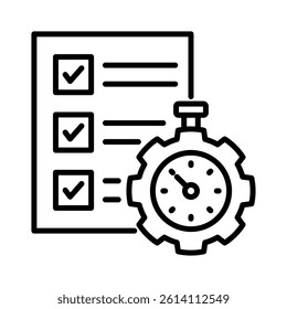 Time Management Icon Element for Design