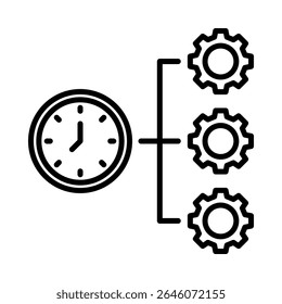 Time Management Icon Element for Design