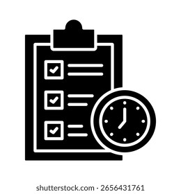 Time Management Icon Element For Design