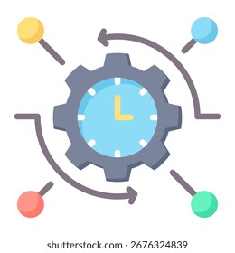 Time Management Icon Element For Design