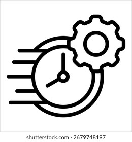 Icon-Element für die Zeitverwaltung für den Entwurf