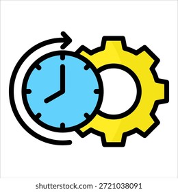 Elemento de icono de administración de tiempo para diseño
