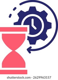 Vektorgrafik mit Zeitmanagement-Symbolfüllung