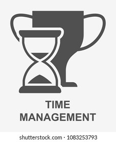 time management icon. Flat design vector illustration