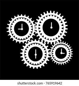 Time Management Icon. Flat Design. Business Concept.