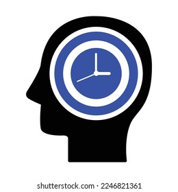 Time Management Icon In Flat Style